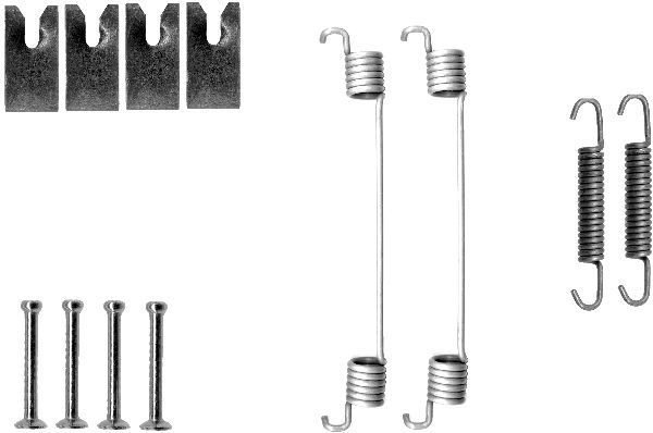 HELLA PAGID priedų komplektas, stabdžių trinkelės 8DZ 355 200-701